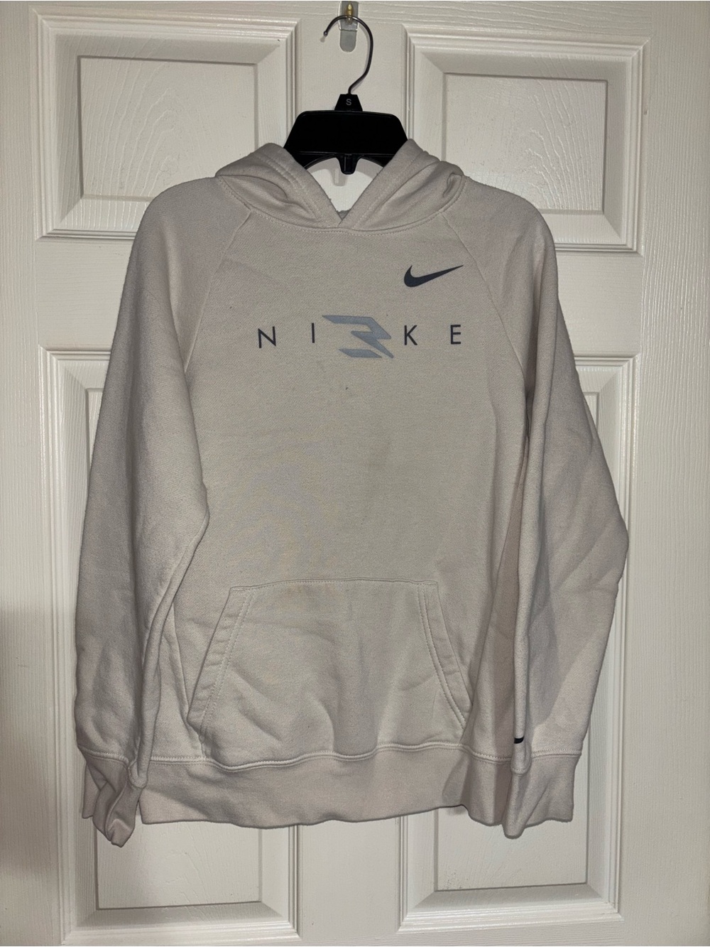Nike 3Brand by Russell Wilson Light Cream Hoodie with Navy Swoosh